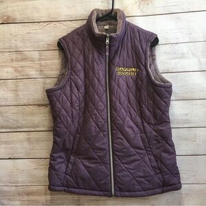 “WAFFLE HOUSE” EMBROIDERED FREE COUNTRY QUILTED VEST WITH FLEECE LINING